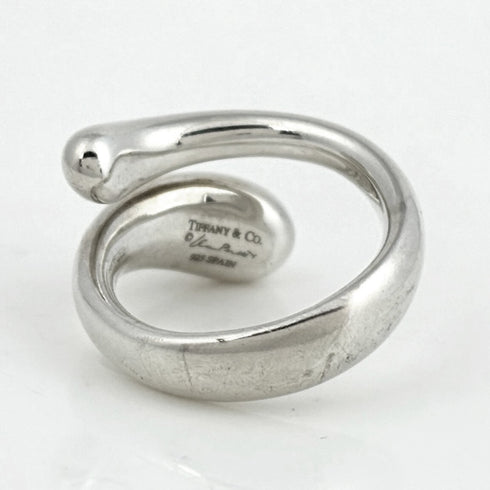 Elongated Teardrop Band Ring Sterling Silver