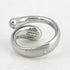 Elongated Teardrop Band Ring Sterling Silver