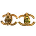 CC Logo Clip-On Earrings Metal Gold-Tone Metal