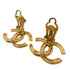 CC Logo Clip-On Earrings Metal Gold-Tone Metal