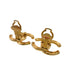CC Logo Clip-On Earrings Metal Gold-Tone Metal