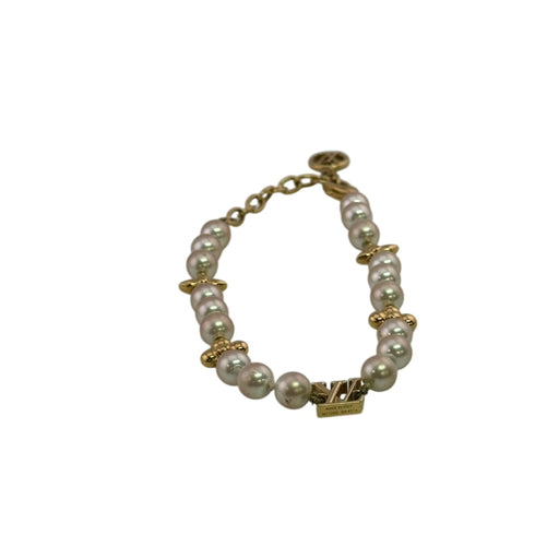 Bracelet Gold With Pearl White