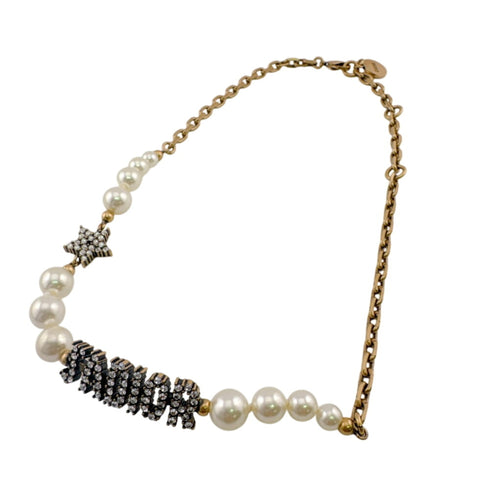 Necklace Gold and Rhinestone