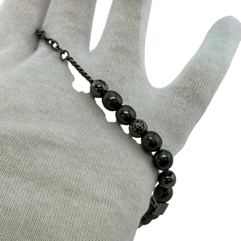 Monogram Bracelet Metal Silver Gray