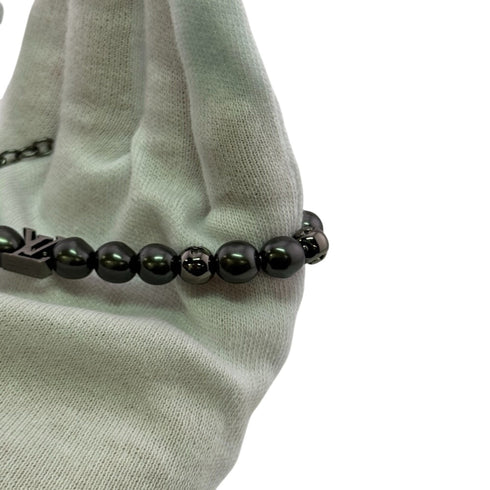 Monogram Bracelet Metal Silver Gray