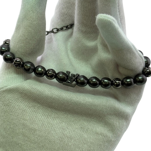 Monogram Bracelet Metal Silver Gray