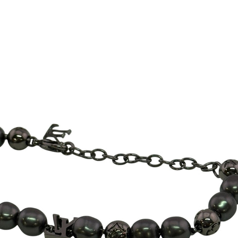 Monogram Bracelet Metal Silver Gray