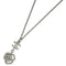 CC Logo Pendant Necklace Silver-Tone Metal