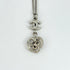CC Logo Pendant Necklace Silver-Tone Metal