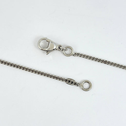 CC Logo Pendant Necklace Silver-Tone Metal