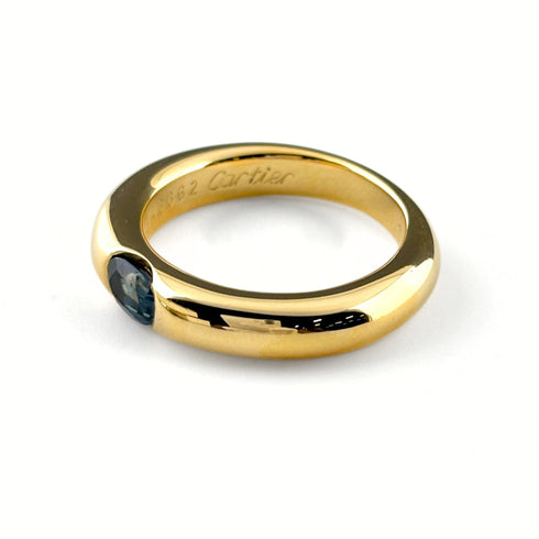 Ellipse Ring 18K Yellow Gold With Sapphire