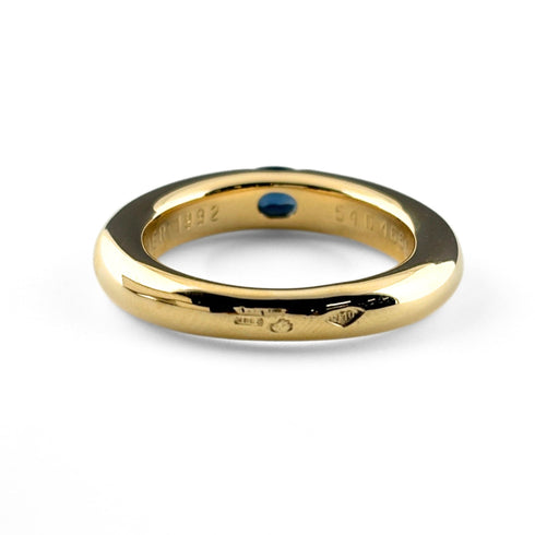 Ellipse Ring 18K Yellow Gold With Sapphire