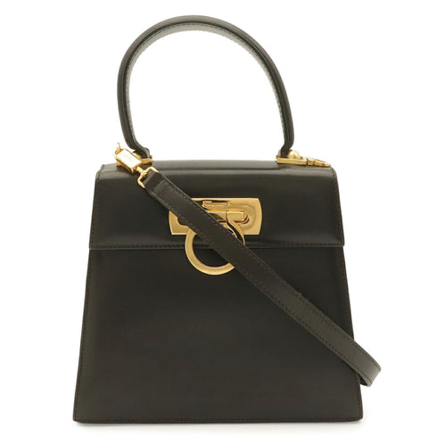Gancini Convertible Top Handle Bag Leather Mini
