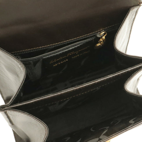 Gancini Convertible Top Handle Bag Leather Mini