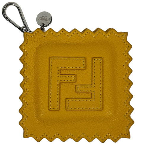 Charm Leather Yellow Handbag Charm