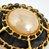 Pearl Clip-On Earrings Gold and Leather