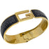 Bangle Gold and Leather Bracelet