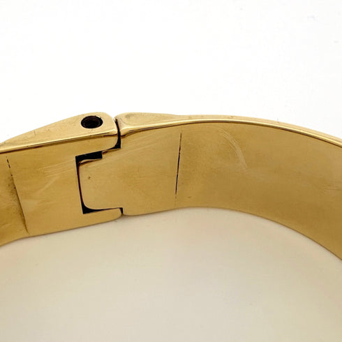 Bangle Gold and Leather Bracelet