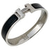 Click H Bracelet Enamel and Silver Plated Black and Silver