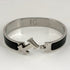 Click H Bracelet Enamel and Silver Plated Black and Silver