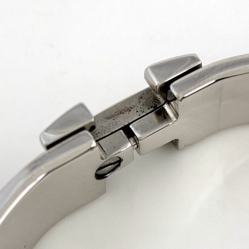 Click H Bracelet Enamel and Silver Plated Black and Silver
