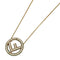 Pendant Necklace Gold and Rhinestone