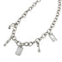 Pendant Necklace Sterling Silver With 5 Charms Bamboo Plate G Design