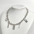 Pendant Necklace Sterling Silver With 5 Charms Bamboo Plate G Design