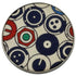 Brooch Metal and Silk Multi Color White