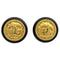 CC Logo Round Clip-On Earrings Metal Gold-Tone Metal