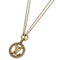Pendant Necklace Gold and Rhinestone