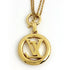 Pendant Necklace Gold and Rhinestone
