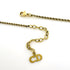Leaf Pendant Necklace Gold and Rhinestone