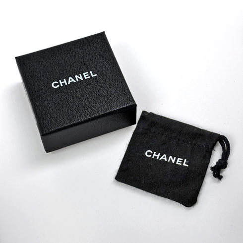 CC Logo Clip-On Earrings Silver-Tone Metal