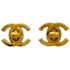 CC Logo Turnlock Clip-On Earrings Metal Gold-Tone Metal