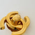 CC Logo Turnlock Clip-On Earrings Metal Gold-Tone Metal