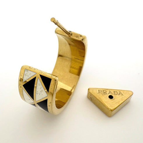 Earrings Gold and Metal