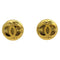 CC Logo Round Clip-On Earrings Metal Gold-Tone Metal