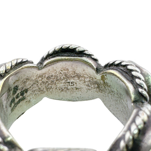 Interlocking G Ring Sterling Silver and Crystal