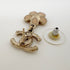 CC Logo Flower Earrings Metal Gold-Tone Metal