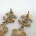 CC Logo Flower Earrings Metal Gold-Tone Metal