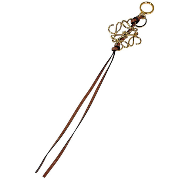 Anagram Charm Leather Brown Handbag Charm