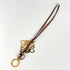 Anagram Charm Leather Brown Handbag Charm