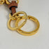Anagram Charm Leather Brown Handbag Charm
