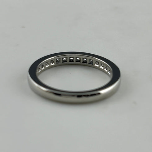 Half Circle Ring Platinum with Diamond