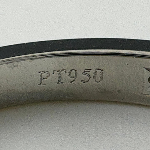 Half Circle Ring Platinum with Diamond