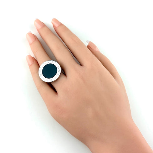 Band Ring With Onyx