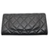 CC Gusset Classic Flap Wallet Quilted Caviar Long