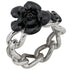 CC Logo Ring Silver-Tone Metal