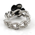 CC Logo Ring Silver-Tone Metal